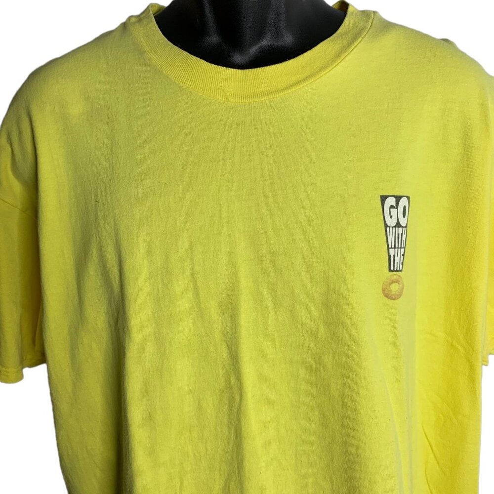 Cheerios Cereal Crewneck Snack T Shirt XL Yellow Graphic Short Sleeve Go With O - Picture 4 of 7